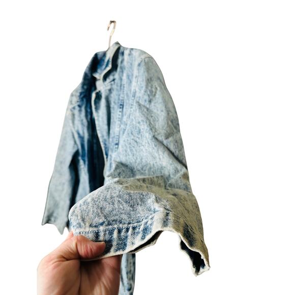 DANIEL Vintage Long Acid Washed Denim Duster Rancher Style Coat Size Medium - Picture 3 of 12